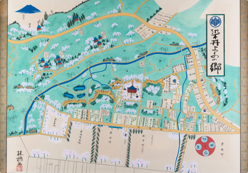 古地図　ソメイヨシノ発祥の地　西福寺の周辺